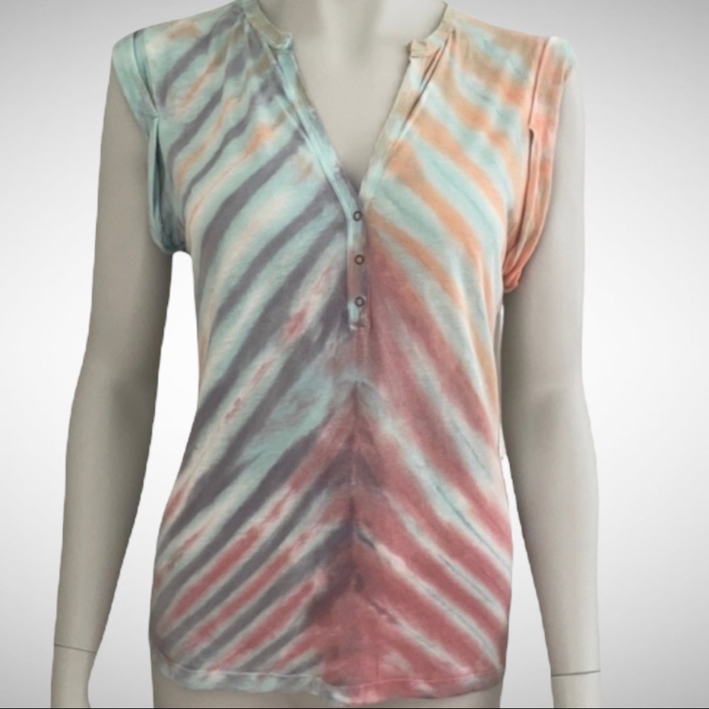 Young Fabulous & Broke Loni Tie-Dye Sleeveless Tee Small
